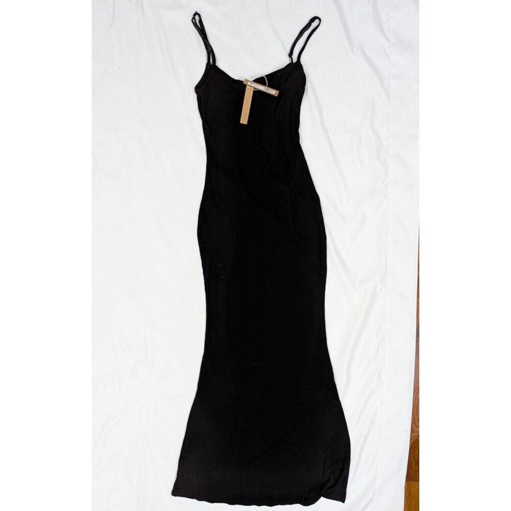 SKIMS Soft Lounge Slip Long Maxi Dress Onyx NWT Women’s L - Picture 3 of 8